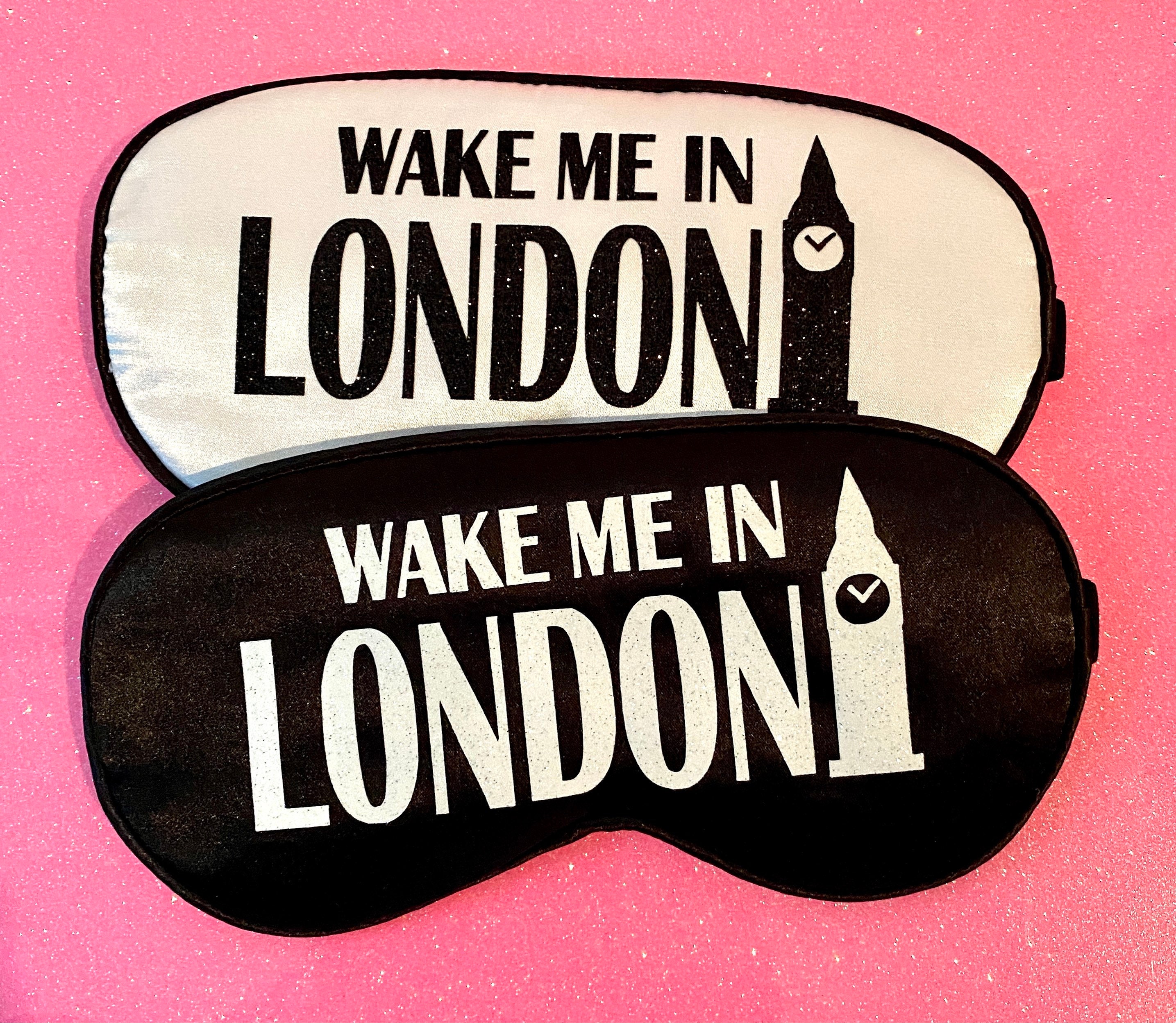 London Sleep Mask! London Bachelorette or Birthday party FAVORS. Great London Girls Weekend gift! London Vacation gift! London Party Favors!