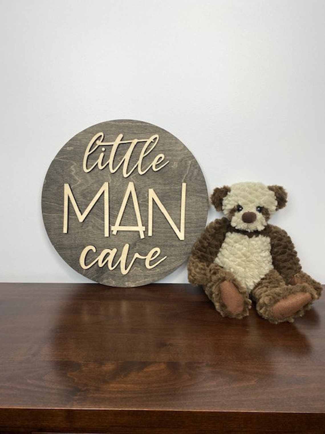 Little Man Cave Nursery Decor Wall Art Etsy