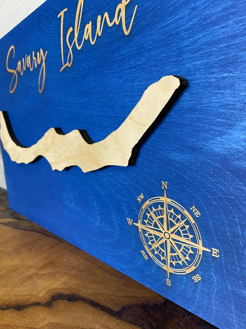 Custom Island Map Personalized Island House Decor Cabin Etsy