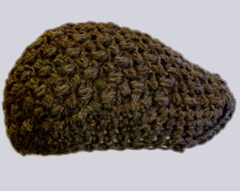 Flat Cap Crochet Pattern - Elevated Flatcap - Bean Stitch Version