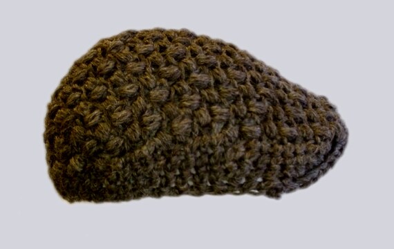 crochet flat cap