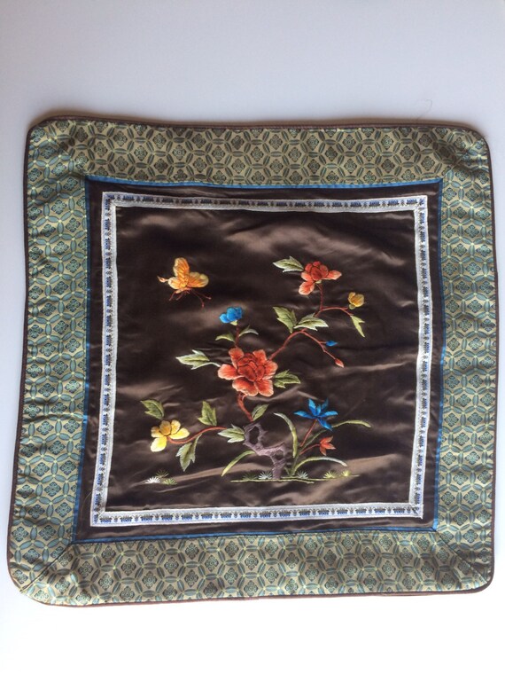 Pair Of 16 Hand Embroidered Chinese Silk Pillowcases Etsy
