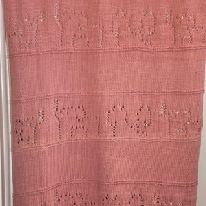 Light Weight Cotton Hand Knit Baby Blanket The Elephant Parade