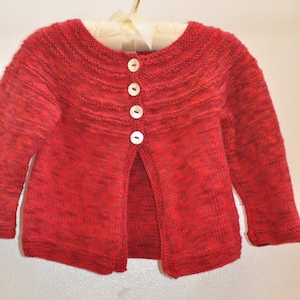Baby cardigan hand knit