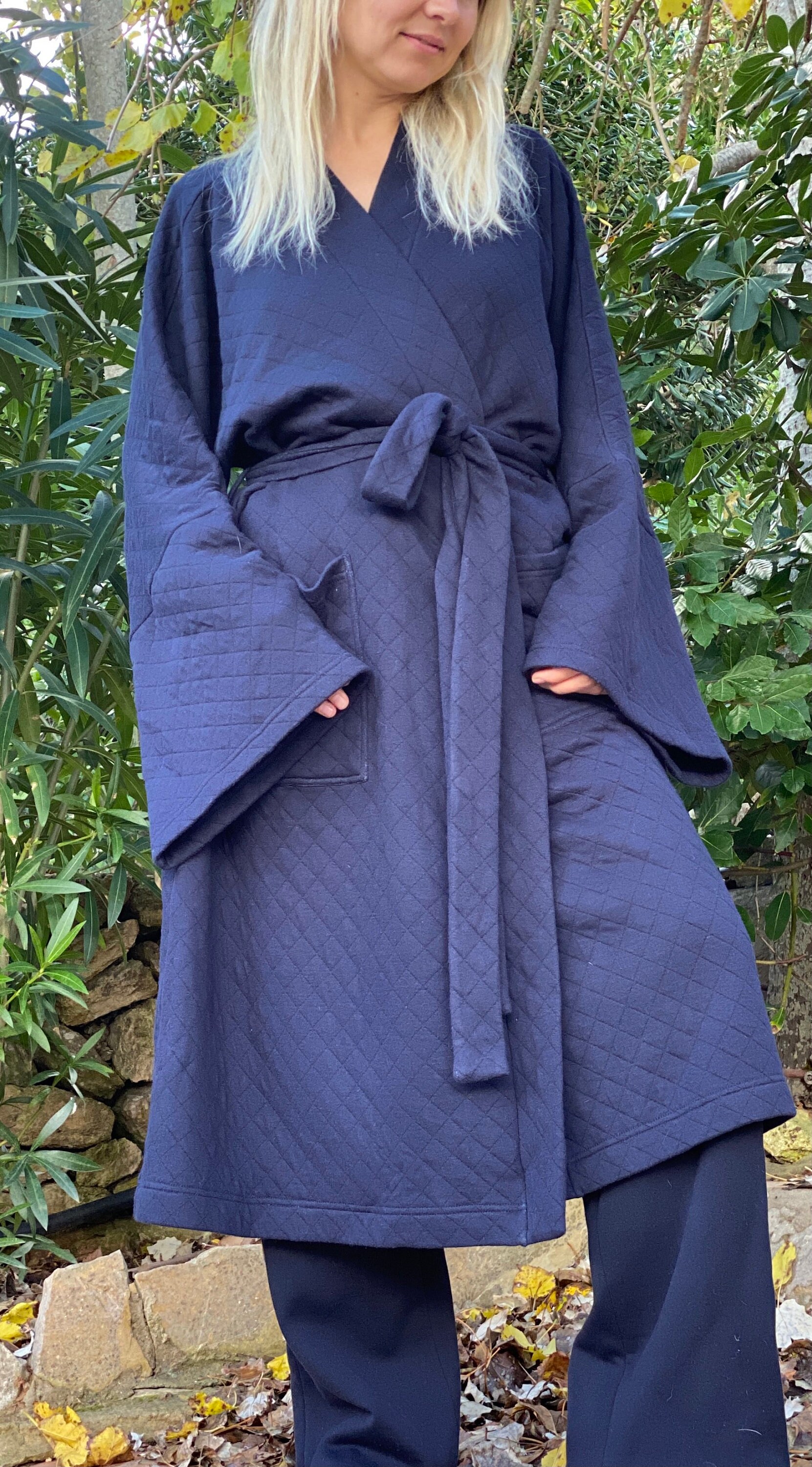 RIKA Unisex kimono robe Cotton kimono jacket Long kimono Etsy