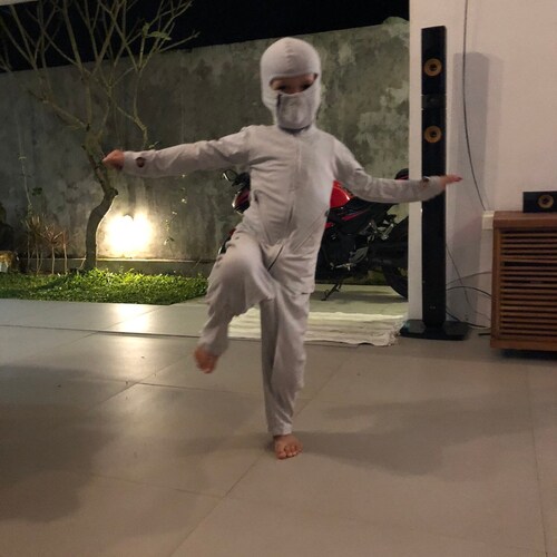 NINJA Kids suit set Ninja clothing long sleeve hoodies for kids & harem pants baggy drop crotch Thumb hole unique hoodie shops for teen