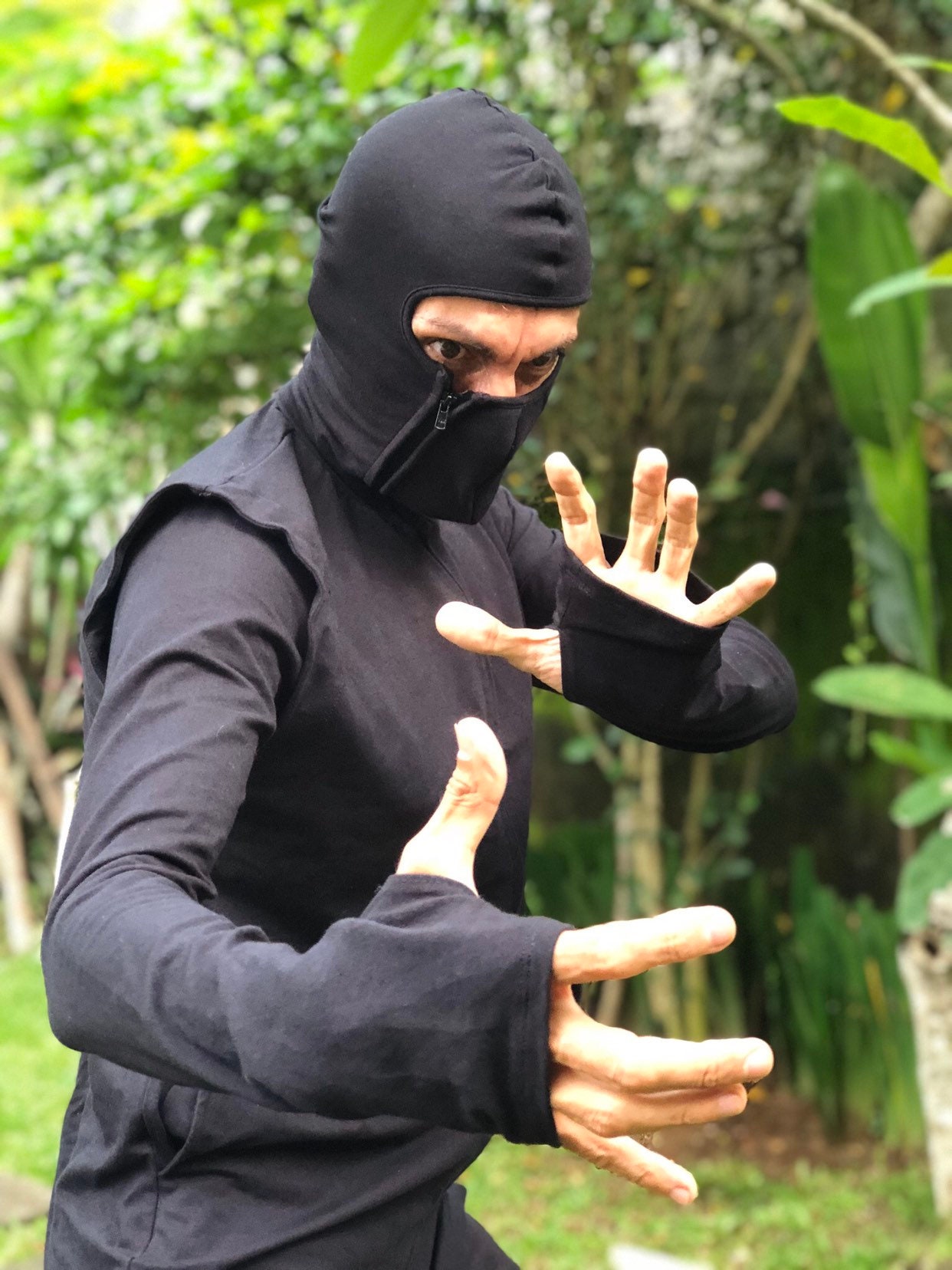 MICHI Ninja Suit Samurai Hoodie Steam Punk Ninja Burning Man Clothing Extra Long Sleeve Zipper Hoodie Apocalypse Outfit Etsy