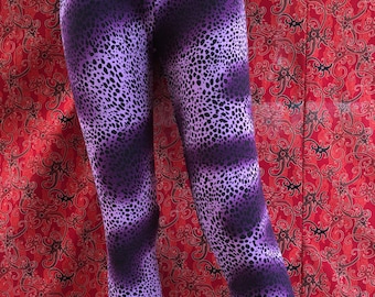 Tricot Leggings - Print - Decorative Beads - Yoga - Festival Wear - 3/4 Length - Unique - Size 38