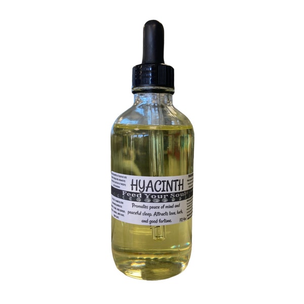 Hyacinth- 4oz Glass Bottle Scented Oil