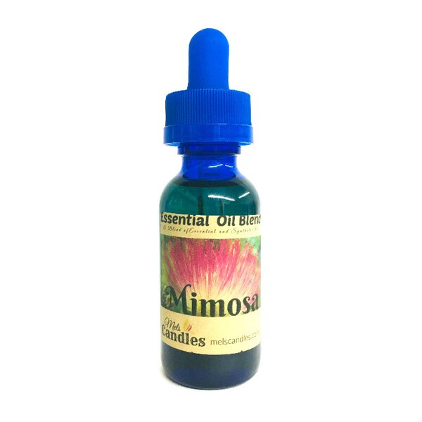 Mimosa 1 Ounce / 29.5 ml Blue Glass Dropper Bottle of Skin Safe Essential Oil Blend/fragrance Oil