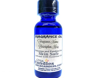 Lilac 1oz / 29.5ml Blue Glass Bottle of Premium Grade Fragrance oil, Infused with Essential Oil skin safe, many uses, by itself, soap making