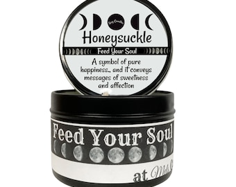 Honeysuckle 4oz Handmade Soy Wax Candle