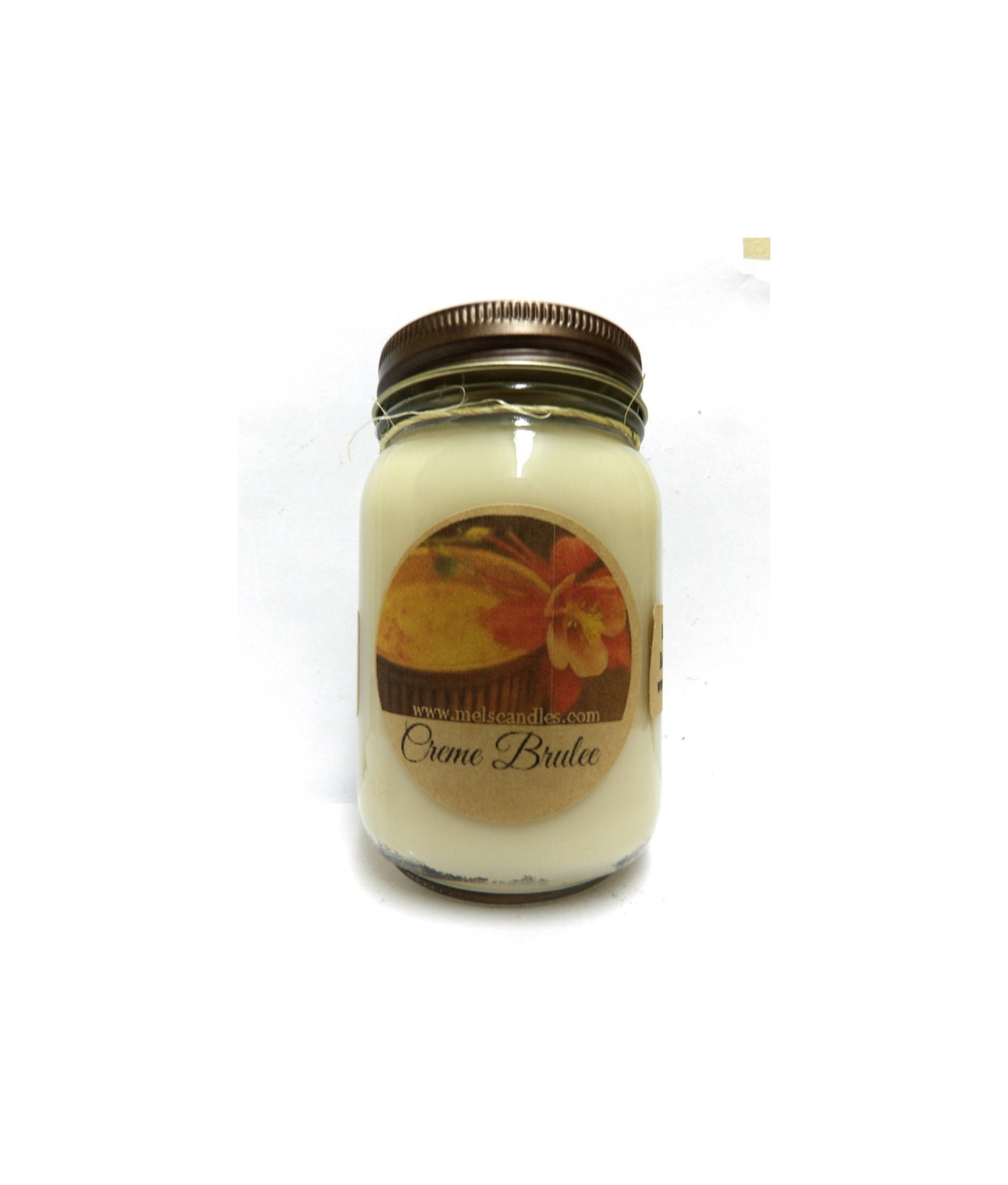 Creme Brulee 16oz Country Jar Handmade Soy Candle Aprox Burn Etsy
