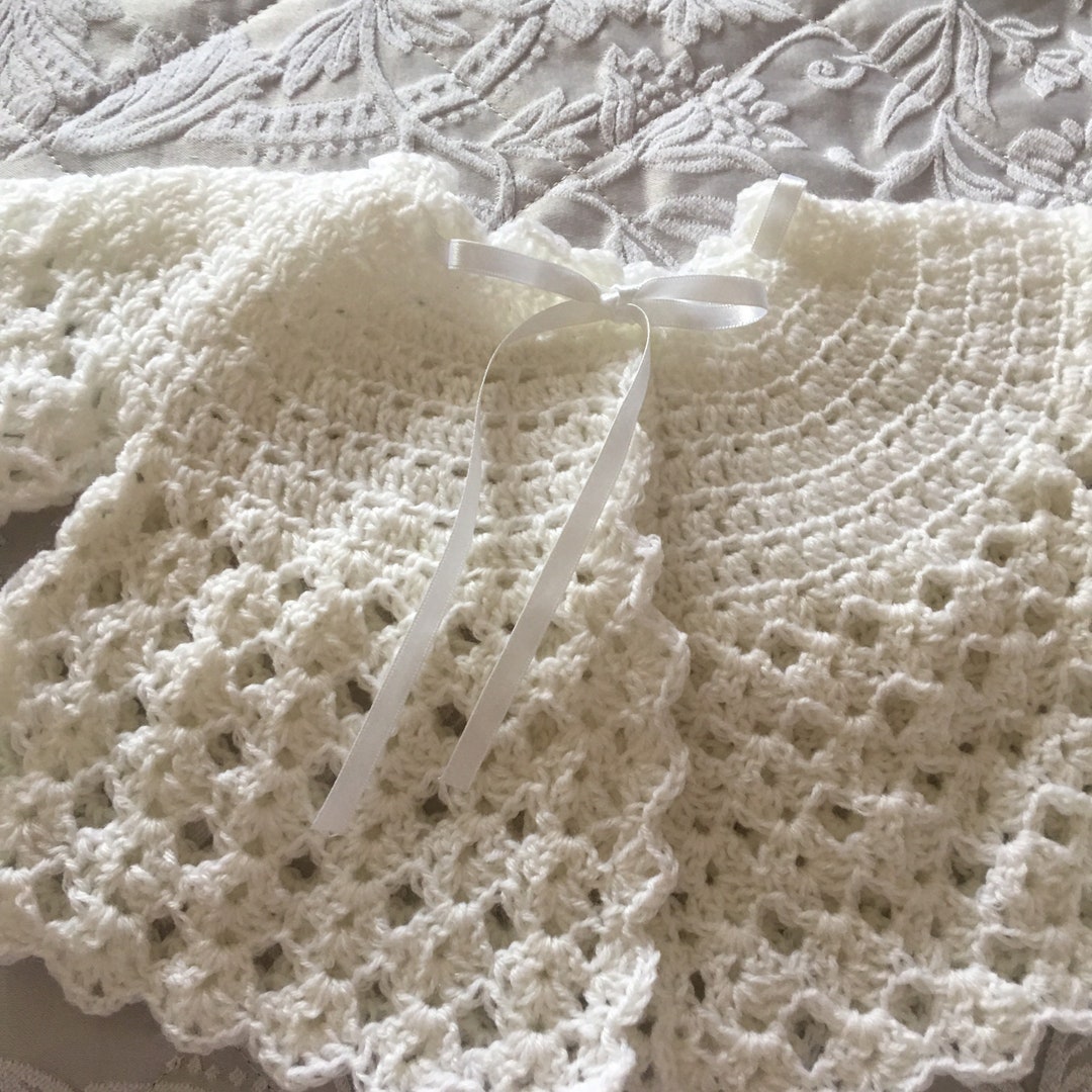 Crochet Baby Matinee Coat Etsy UK