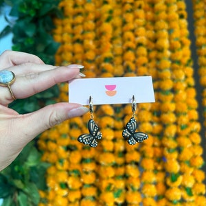 Mariposas Monarcas Handmade Earrings | Polymer Clay Jewelry | Clay Earrings | Monarch Butterflies