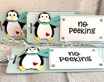Christmas Gift Tags, Christmas Gift labels, Penguin Gift Tags, Penguin, Christmas Wrapping, Present Tags, Gift Tags, Luxury Gift Tags