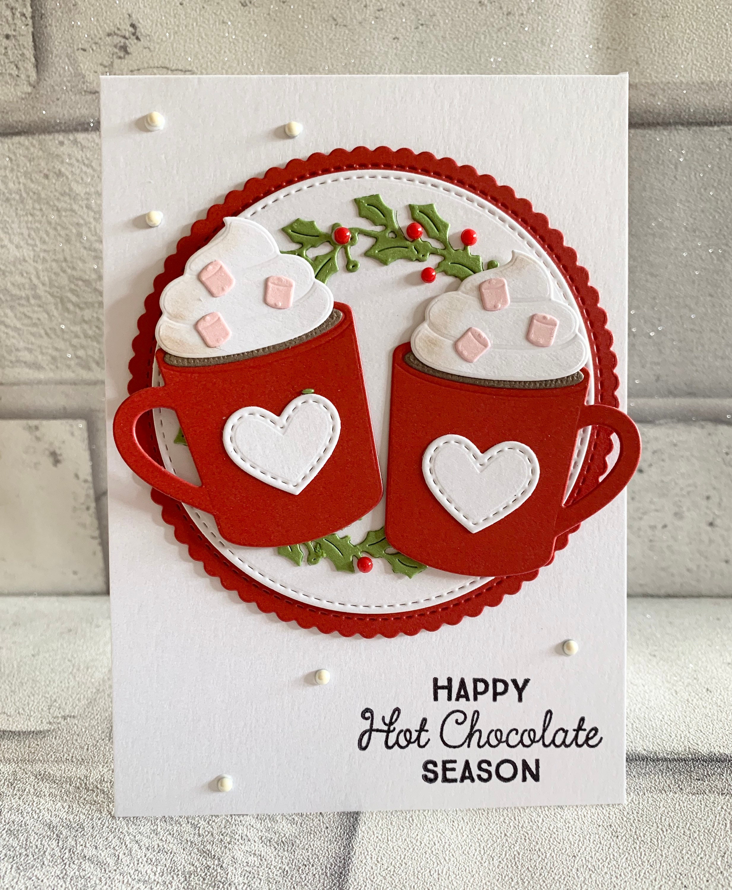 Handmade Christmas Cards x 5 Hot Chocolate Christmas Card | Etsy