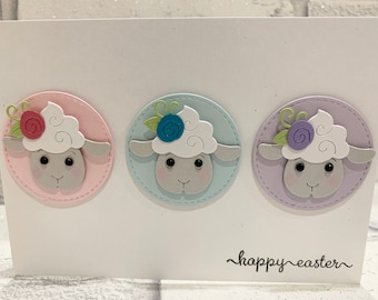 Handmade Easter Card, Easter, Easter Greetings card, Easter Decoration, Easter card packs, Easter lamb