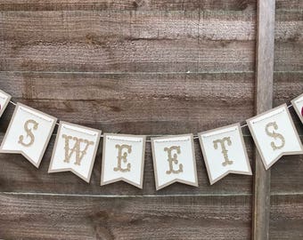 Bunting • Personalised Wedding Sign • Candy Buffet Cart Sweets 