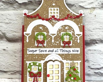 Luxury Christmas Gift Card Holder, Gingerbread gift card, Christmas voucher, money wallet, one of a kind card,