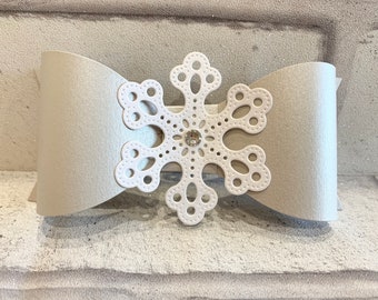 Large Silver Christmas gift bow, Silver Christmas wrapping, Christmas bows