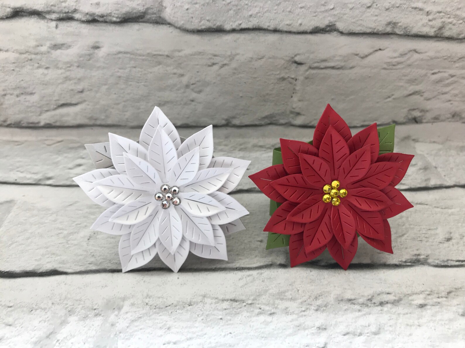 Napkin Rings Christmas Napkin Rings Poinsettia Napkin Rings Etsy UK