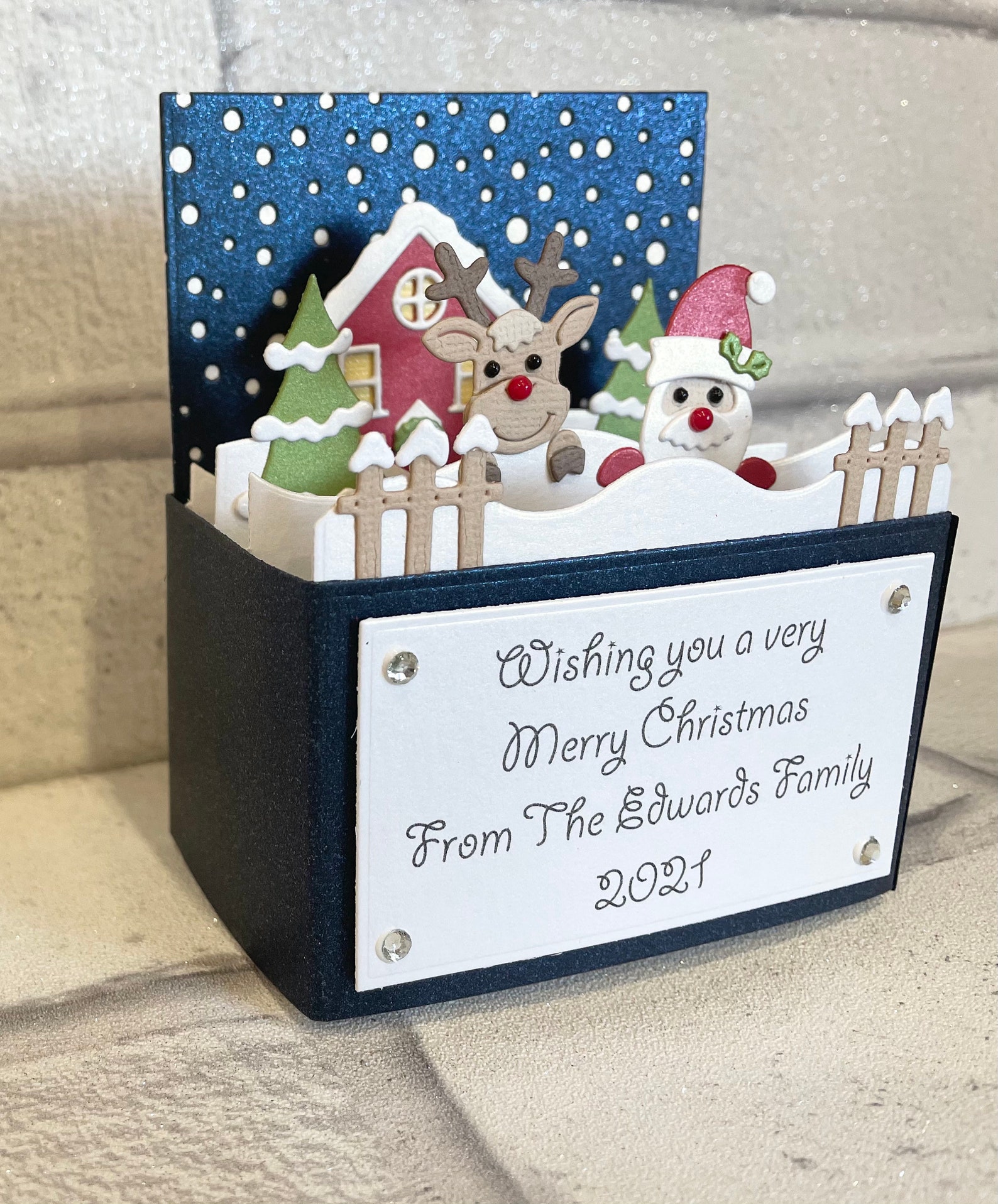 Christmas Card in a Box 3D Christmas Cards Personalised Etsy UK