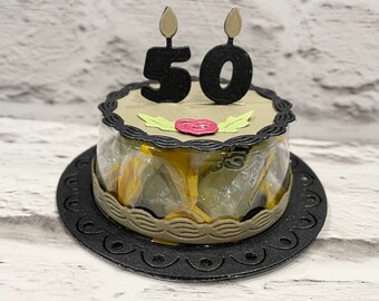 Birthday Party Favour, party sweet holder, money holder, Birthday Cake Favour, Milestone Party Favour, place setting