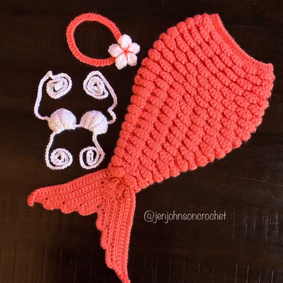 Cola de sirena tejida a crochet para bebe paso a paso 