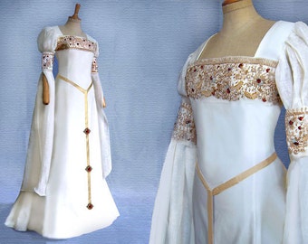 Renaissance Medieval Wedding Dress Elves Galadriel Arwen CALEYA - Made to Measure