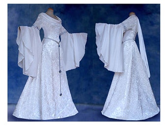 Robe de mariée elfique robe elfique elfes médiévaux Eowyn Arwen INIS - Sur mesure uniquement