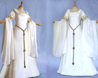 Elf dress wedding dress medieval wedding dress elves Arwen AMIDA