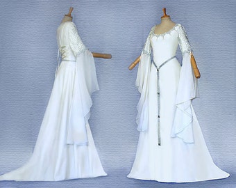blue and white elf costume