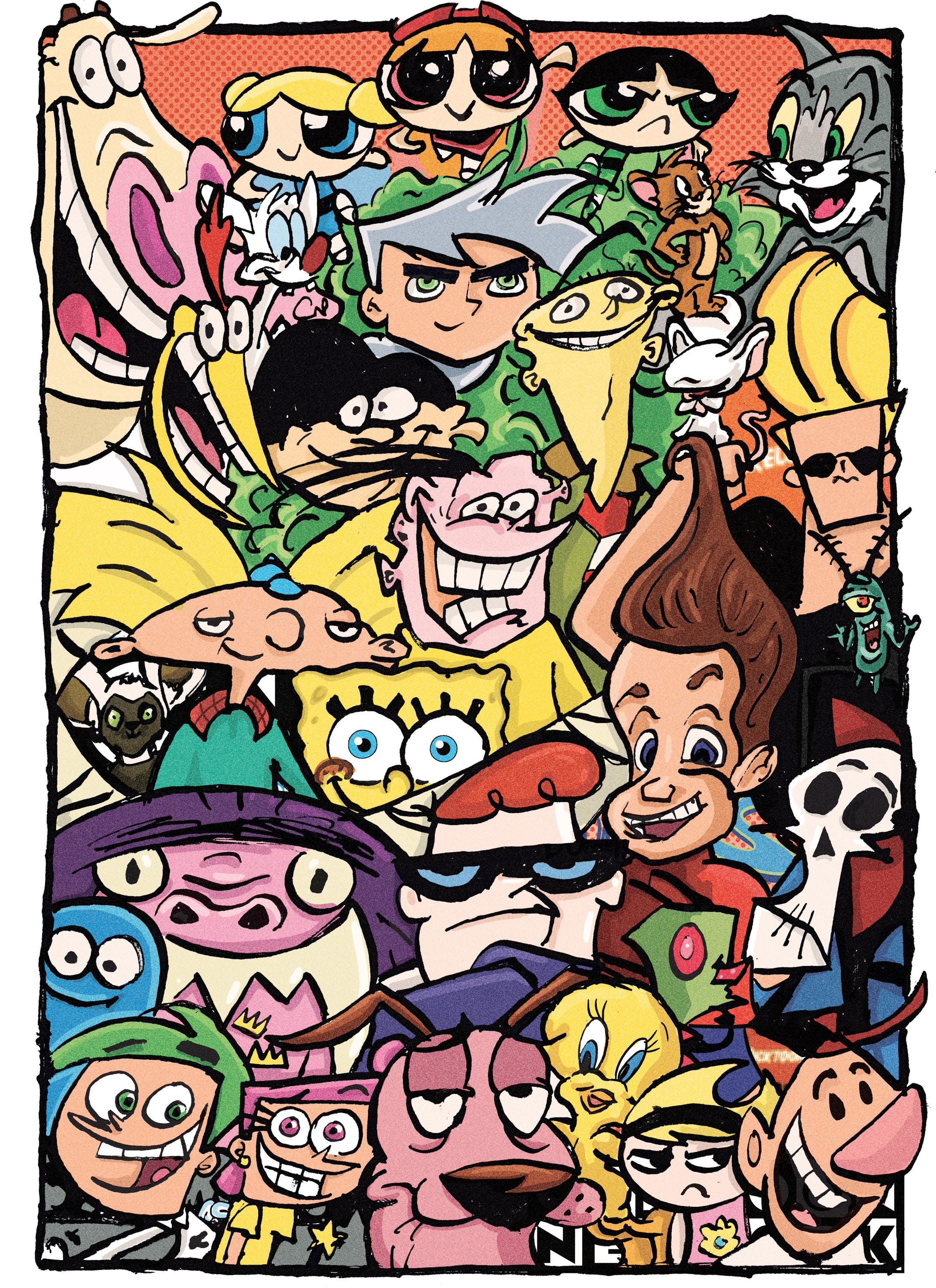 90s Toon Poster Cartoon Network Nickelodeon Boomerang