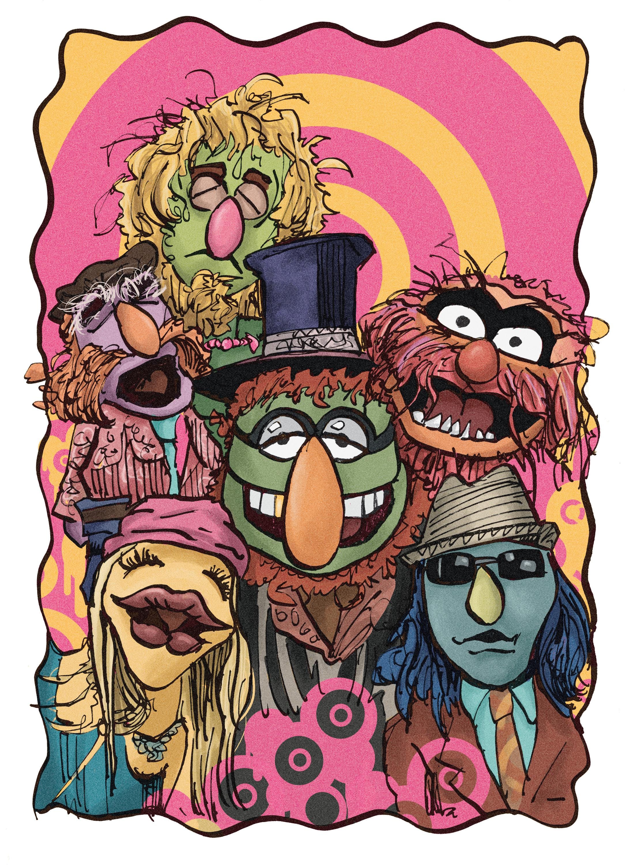 The Muppets - Electric Mayhem - Jim Henson - 240gsm Gloss Card