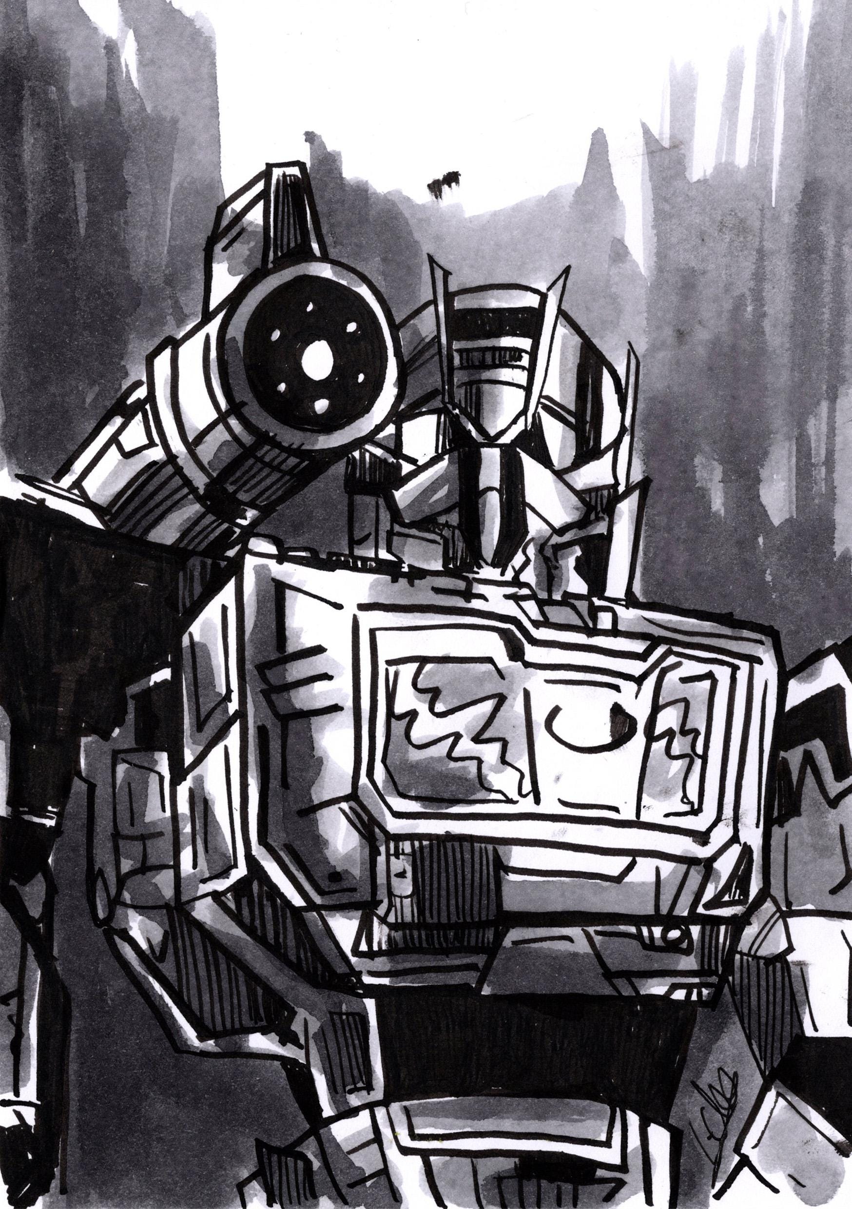 Soundwave - Transformers - Original Sketch Card - Signed - A5