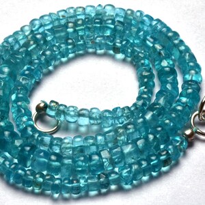 -AAA-Green Emerald Color Apatite Rondelle beads Faceted Big Beads Necklace 4.5 TO 8 MM Full Stand 16.5 Inches Super Finest Quality