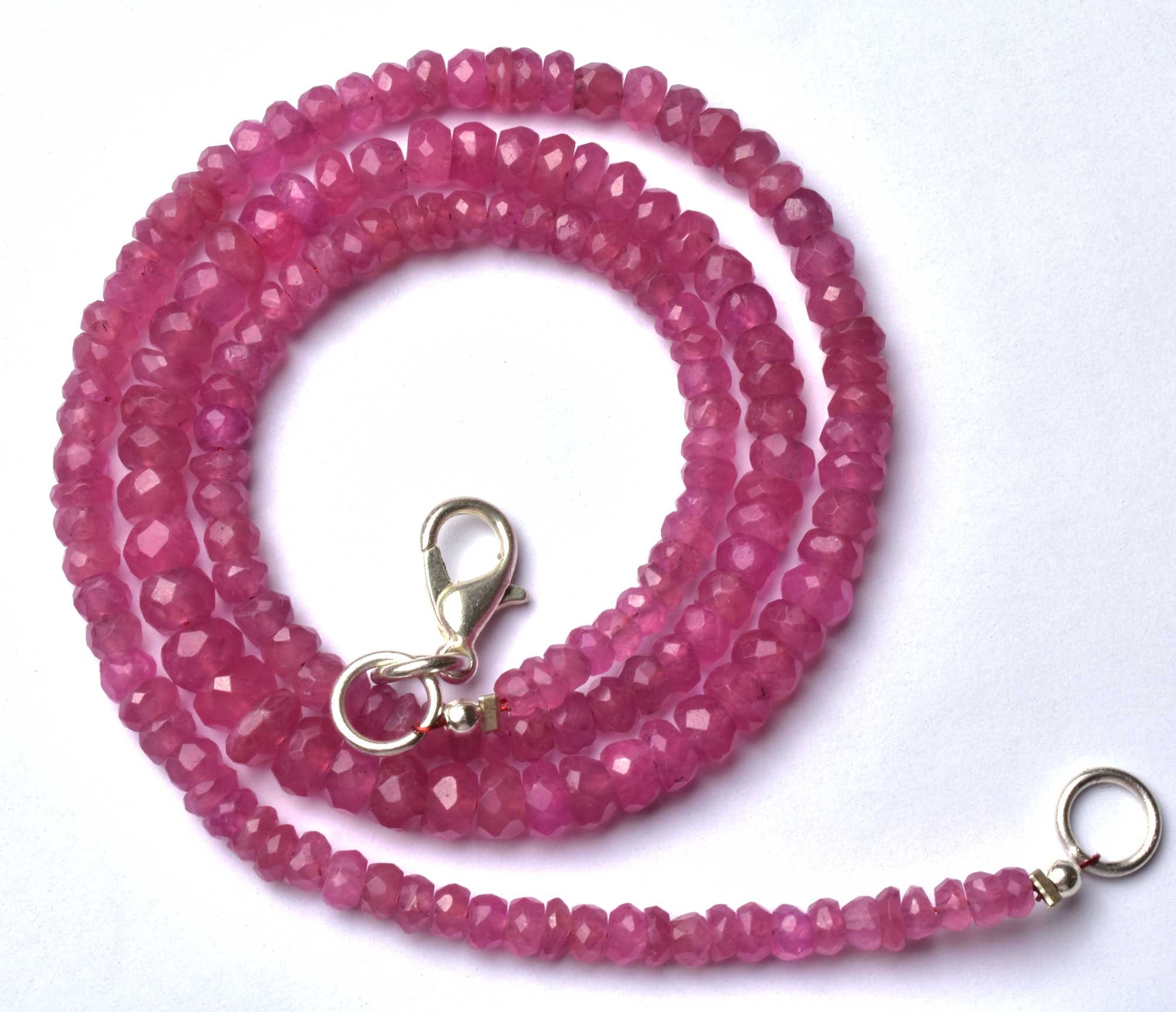 16 Inches Long Strand,Natural Burma Pink Spinel Faceted Rondelles Size 4-2.25mm 003