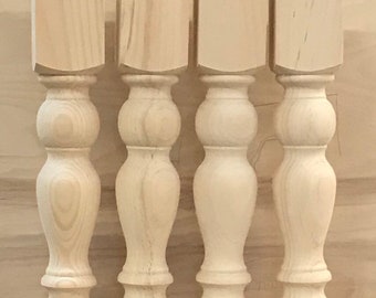 1271 Set of four knotty pine bench legs 18"x3"