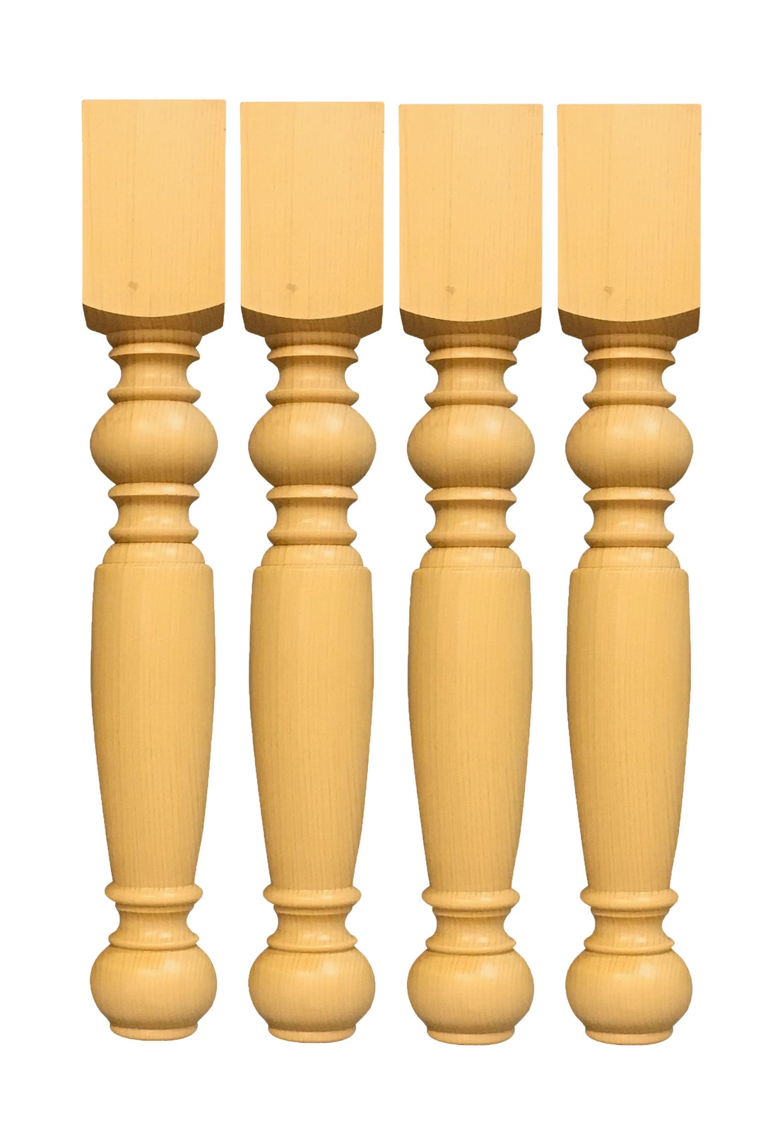 Set of 4 Knotty Pine Unfinished Wooden Table Legs 29 X 4 X 4 Etsy