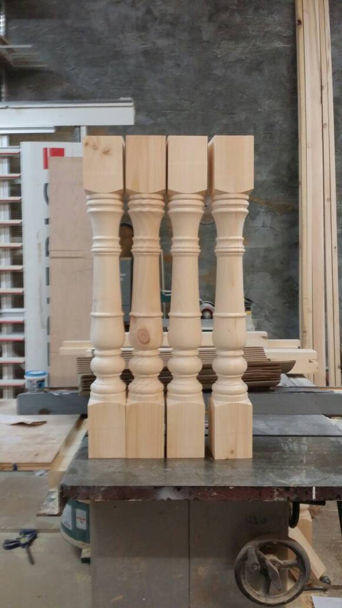 Set of four knotty pine dining table legs 29X3 1/2 Etsy