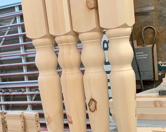 35"inches Solid Knotty pine dining Table Legs island legs