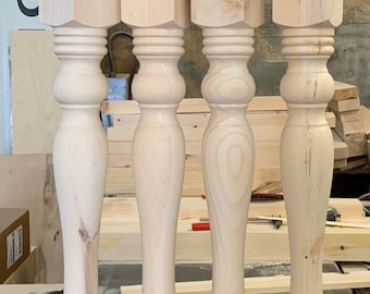 35"inches Solid Knotty pine dining Table Legs