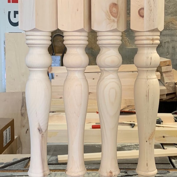 35"inches Solid Knotty pine dining Table Legs