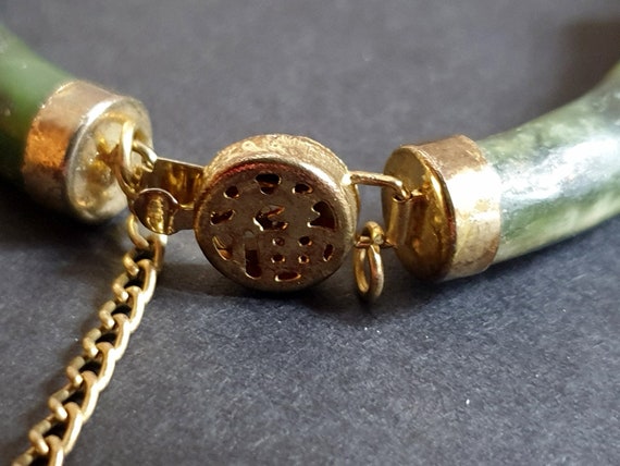 Chinese Vintage Jade Link Bracelet for Fortune- E… - image 5