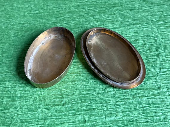 Turtle Shell Patterned Lid Oval Pill Box- Made of… - image 7