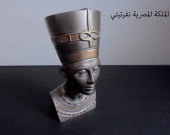 Egyptian Queen Nefertiti Bust- Stone Statue Made in Egypt- Beautiful Home Decoration