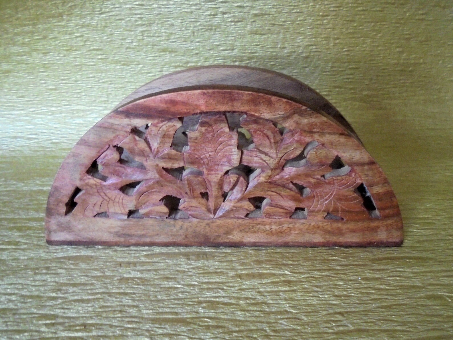 Indian Hand Carved Wooden Napkin Holder/Card Stand Etsy
