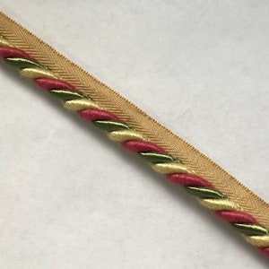 Yellow - Green - Pink - Lip Cord - Trim By The Yard - Custom Cut Yardage - Pillow Embellishment - Cushion Embellishment - Drapery - Sofas