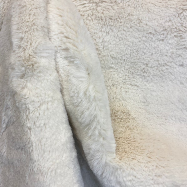 Off White Fur - Faux Fur - Soft Faux Fur - Fabric by the Yard